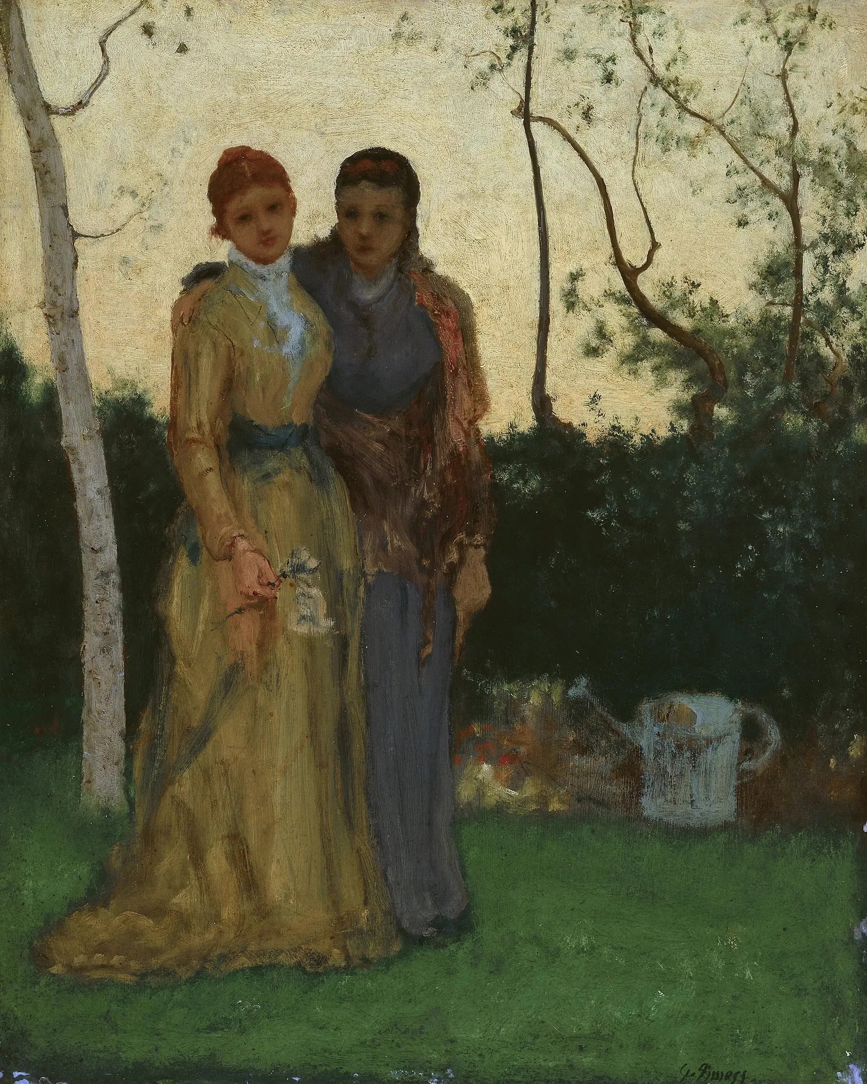 Deux sœurs dans le jardin - George Inness - Alpha Reproduction