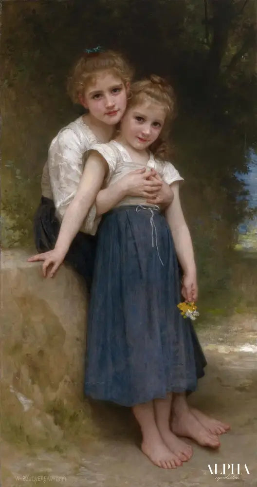 Deux sœurs - William Bouguereau - Reproductions de tableaux et peintures haut de gamme