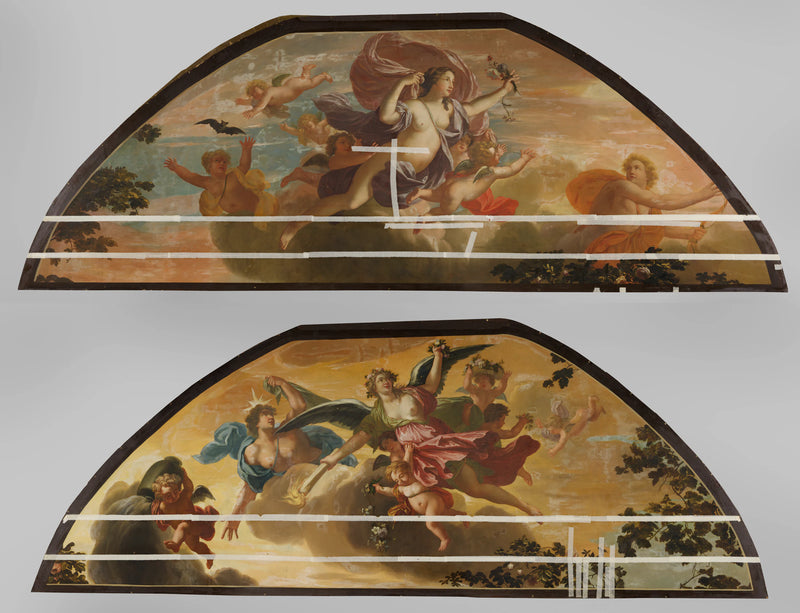 Deux tableaux appartenant à un plafond - Theodoor van der Schuer
