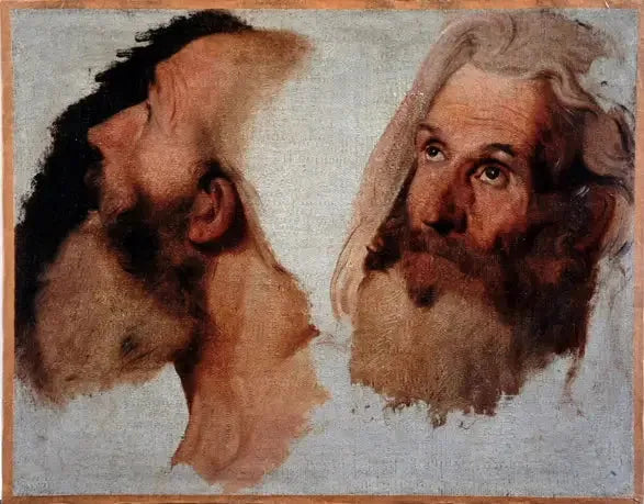 To mandehoveder - Jean-Auguste-Dominique Ingres