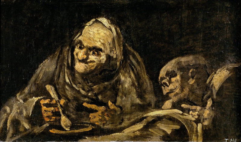 To gamle mænd spiser suppe - Francisco de Goya