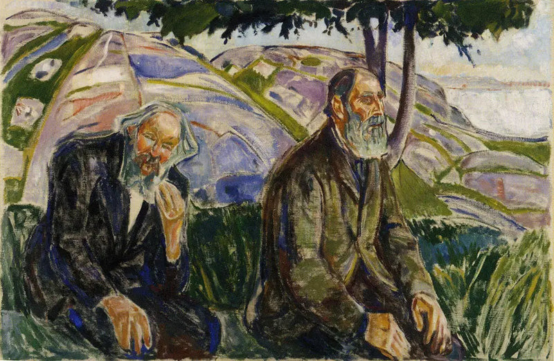 To Gamle Mænd - Edvard Munch