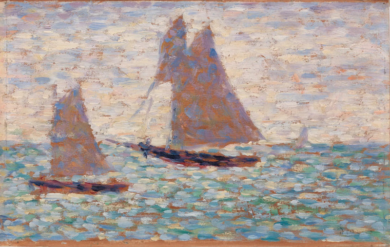 To sejlbåde ved Grandcamp - Georges Seurat