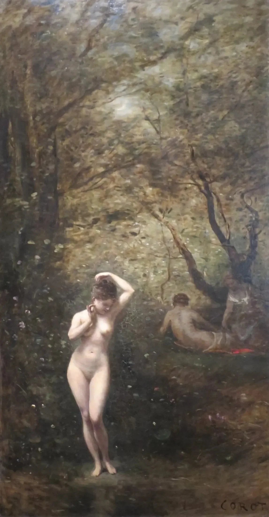 Diane au bain - Jean-Baptiste Camille Corot image 1 copie de tableau peinte à la main