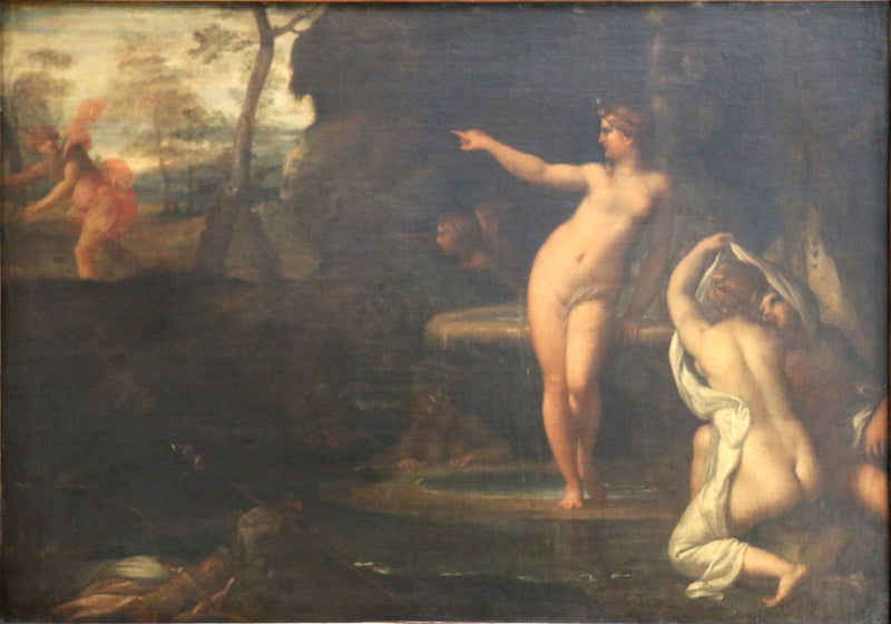 Diane i badet overrasket af Aktæon - Annibale Carracci