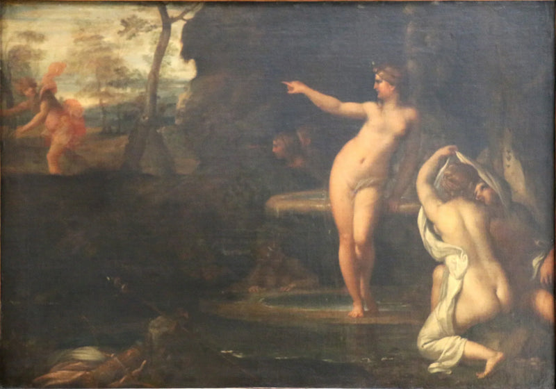 Diane i badet overrasket af Aktæon - Annibale Carracci