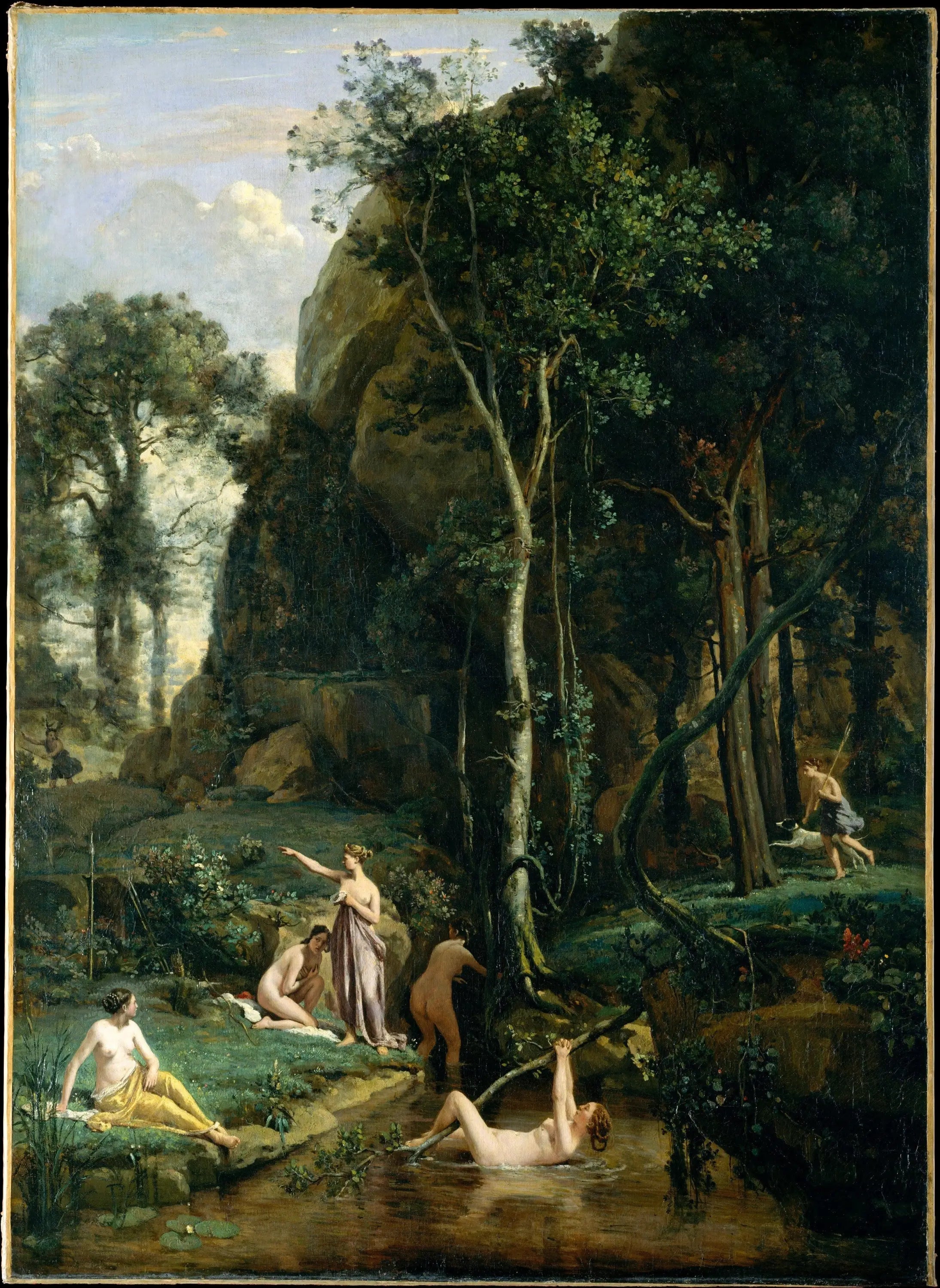 Diane et Actéon - Jean-Baptiste Camille Corot image 1 reproduction de peinture à l’huile