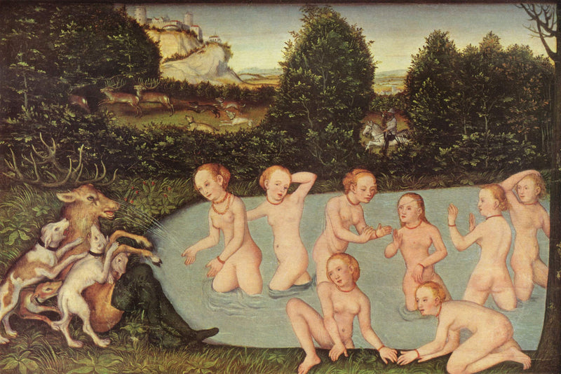 Diane og Actéon - Lucas Cranach den Ældre