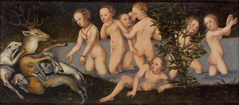 Diane og Aktaion - Lucas Cranach den Ældre