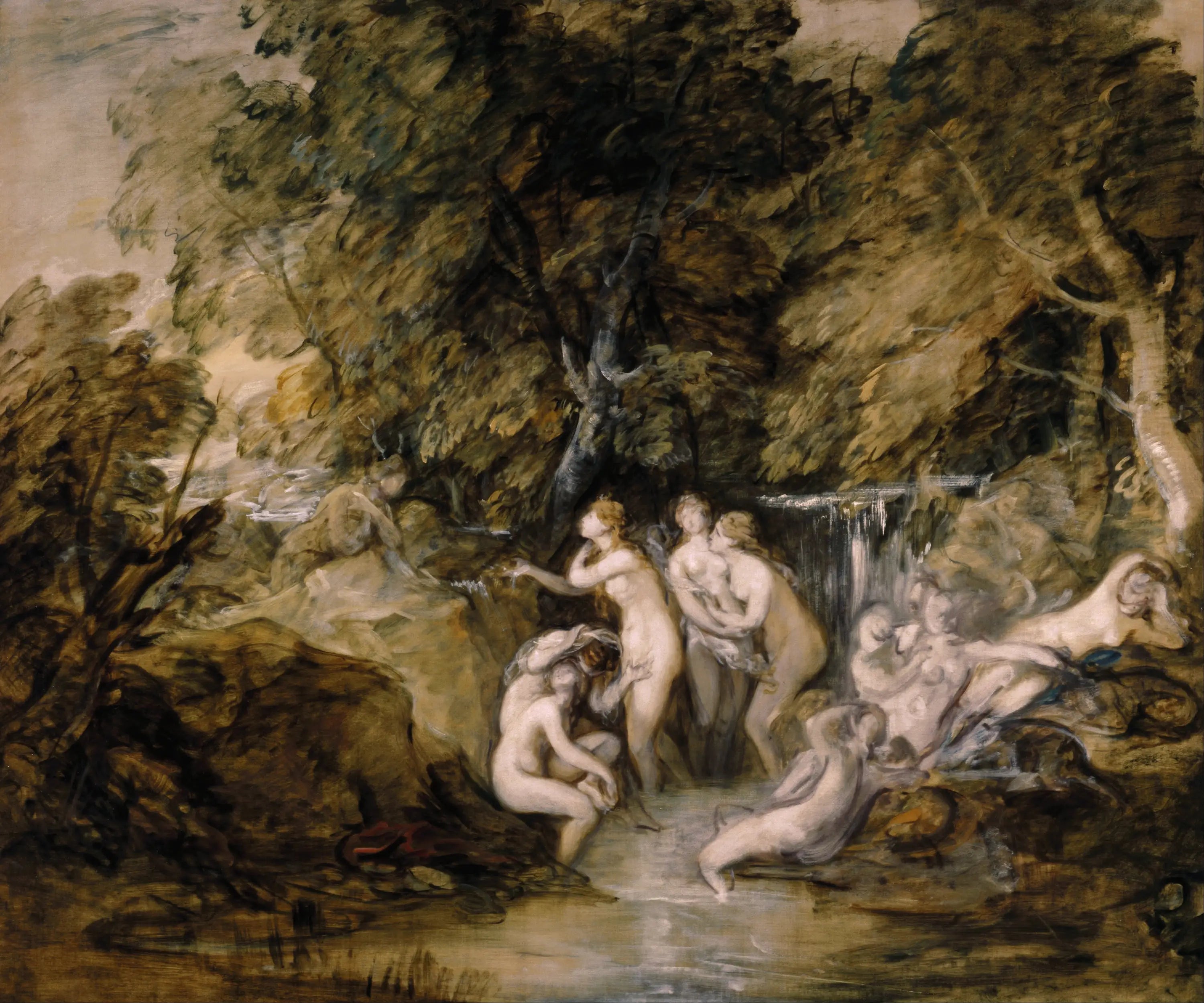 Diane et Actéon - Thomas Gainsborough image 1 reproduction de peinture à l’huile