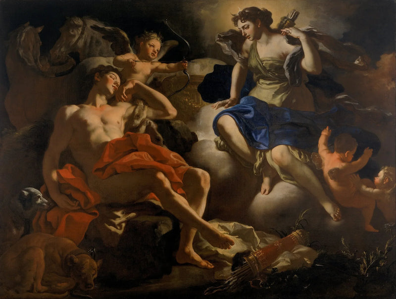 Diane og Endymion - Francesco Solimena
