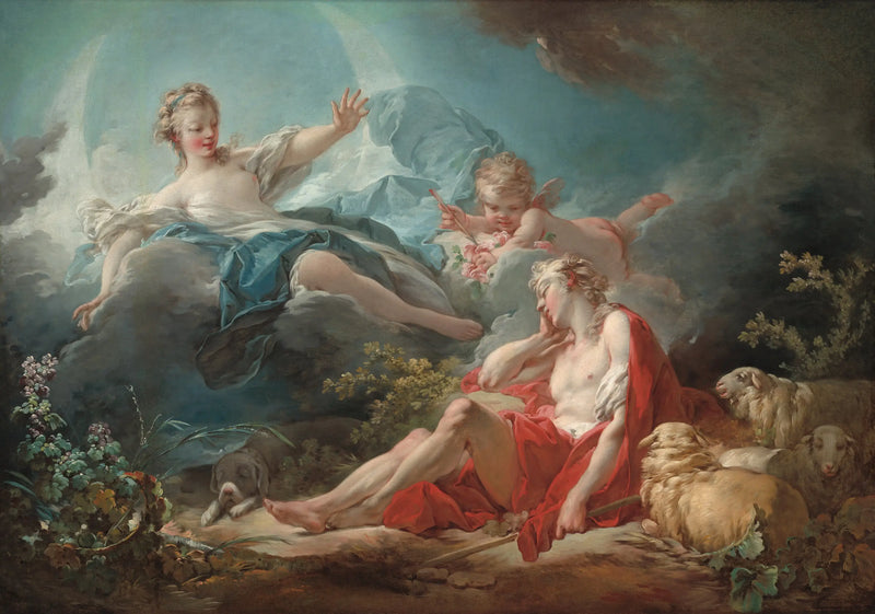 Diane og Endymion - Jean-Honoré Fragonard