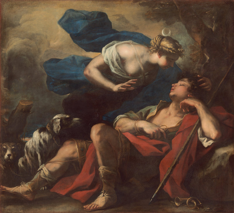 Diane og Endymion - Luca Giordano