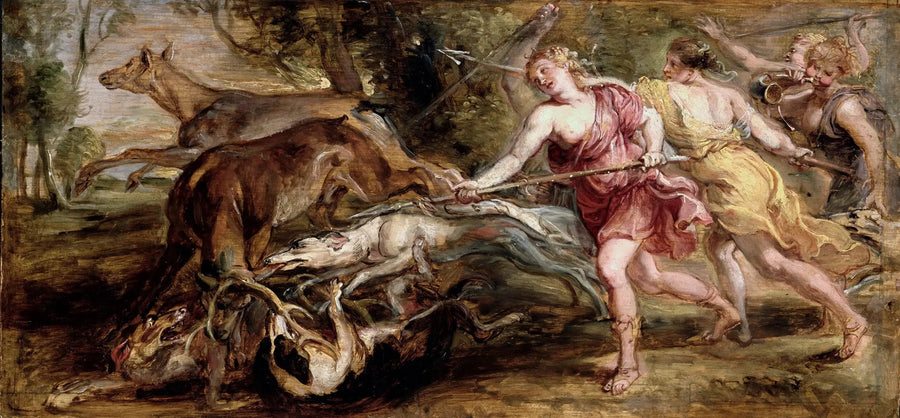 Diane og nymferne jager - Peter Paul Rubens
