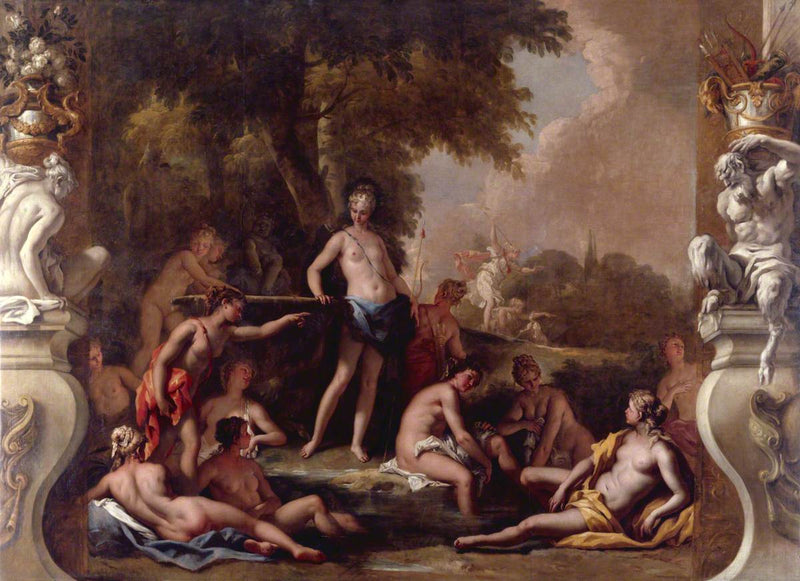 Diane og hendes nymfer i badet - Sebastiano Ricci