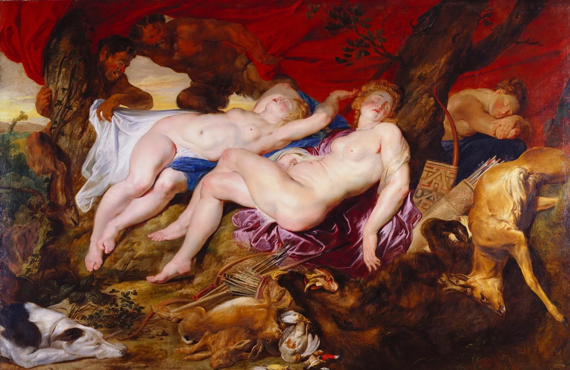 Diane et ses nymphes épiées par des satyres - Frans Snyders image 1 reproduction artisanale de tableau