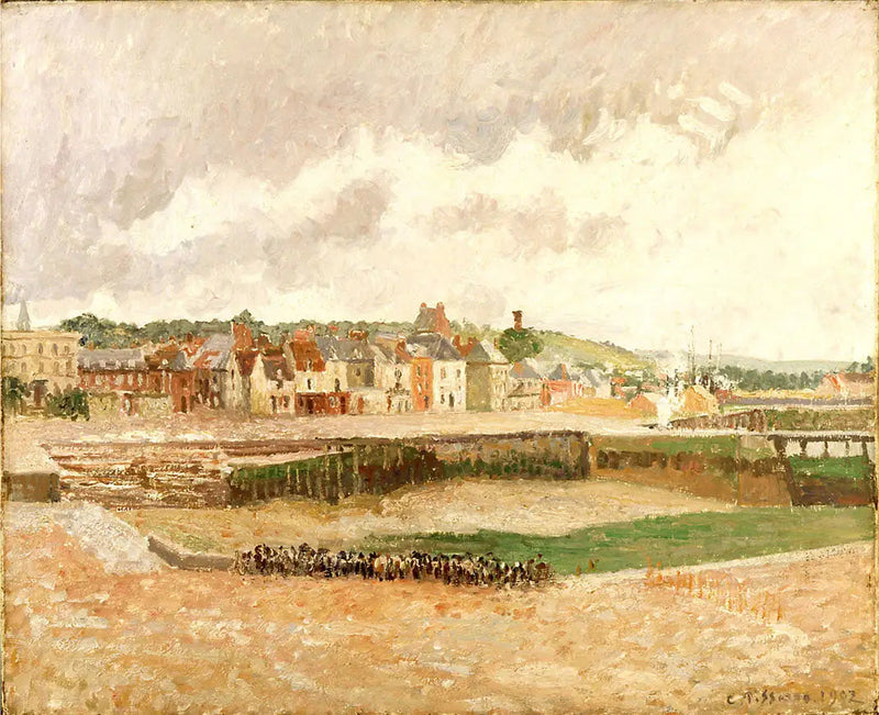 Dieppe. Fiskerihavn, lavvande - Camille Pissarro