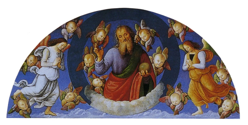 Gud Fader velsignende blandt englene - Pietro Perugino
