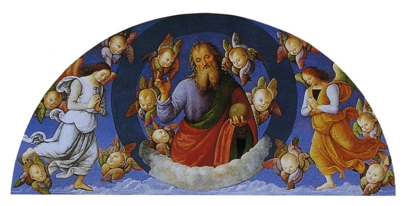 Gud Fader velsignende blandt englene - Pietro Perugino