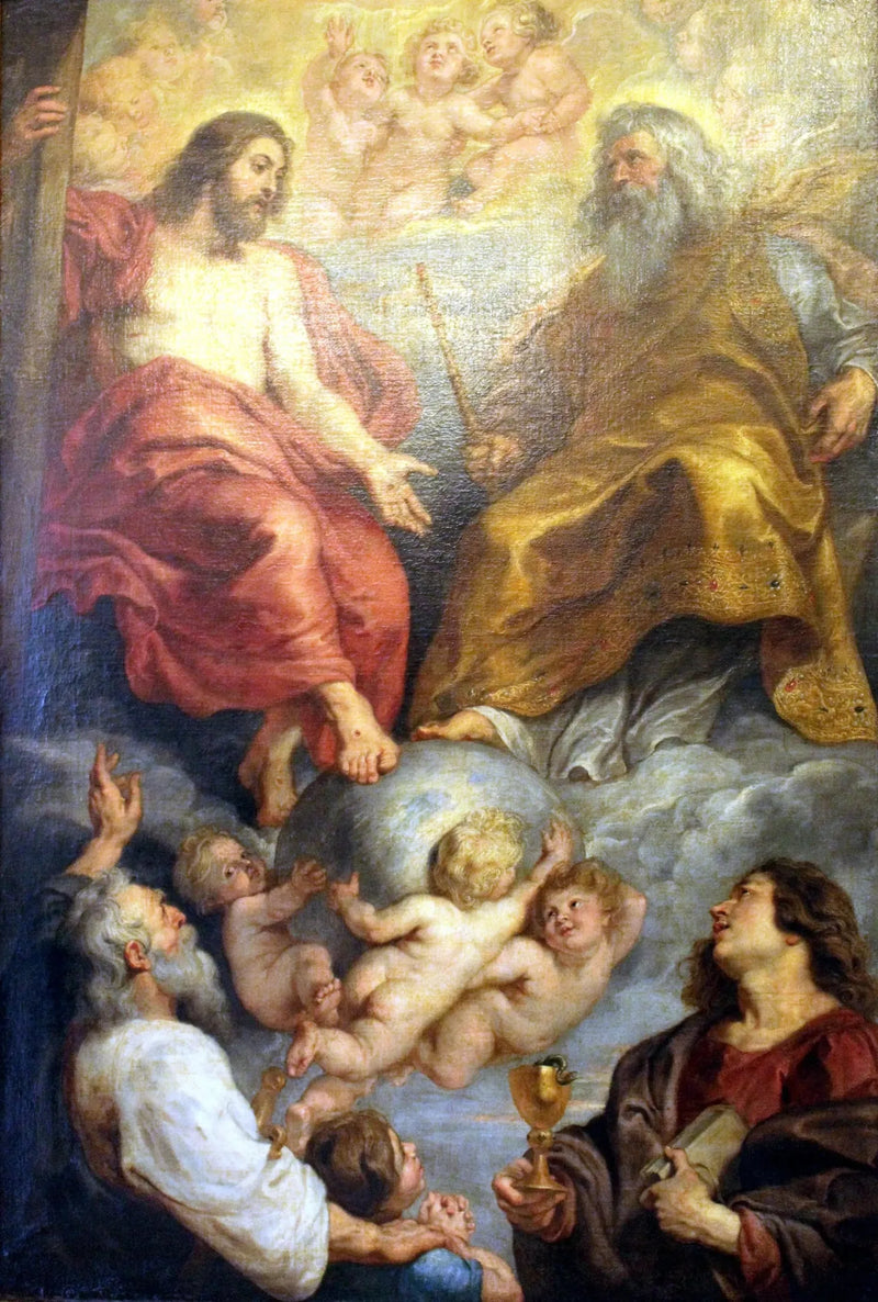 Gud Fader og Kristus med de hellige Paulus og Johannes, 1616-1617 - Peter Paul Rubens