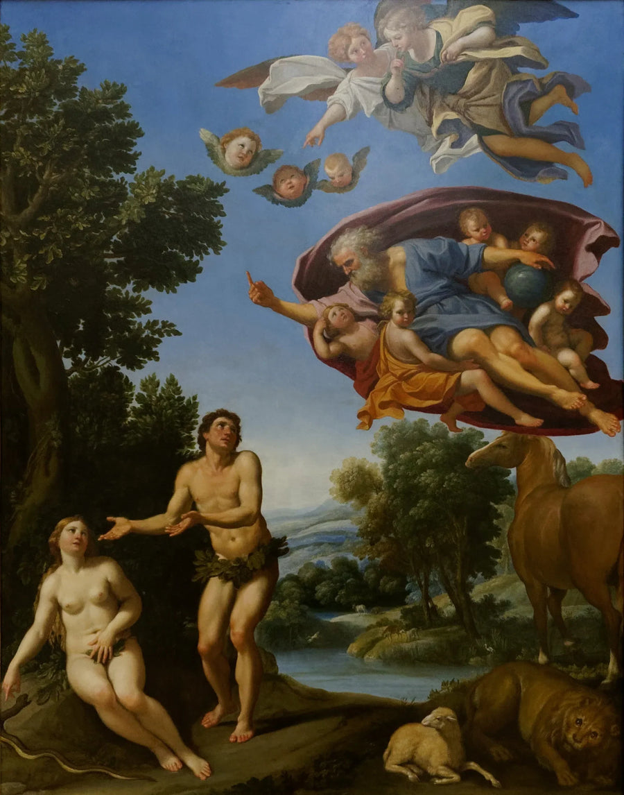Gud irettesætter Adam og Eva - Domenichino