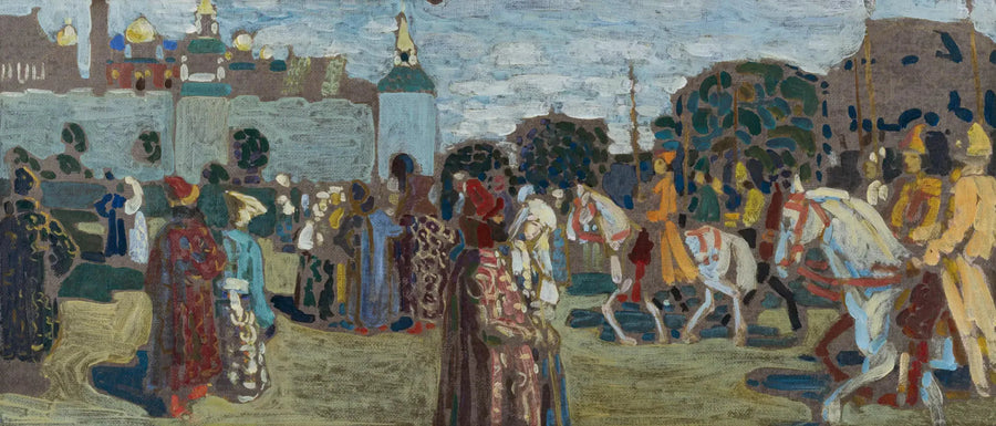 Søndag (gammel russisk) (skitse) - Vassily Kandinsky