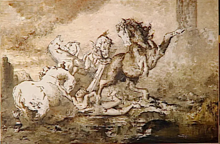 Diomedes fortært af sine heste - Gustave Moreau