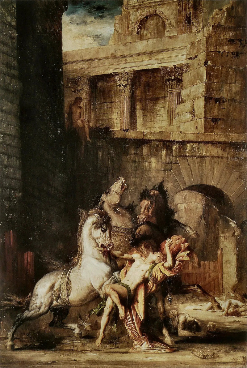 Diomedes fortært af sine heste - Gustave Moreau