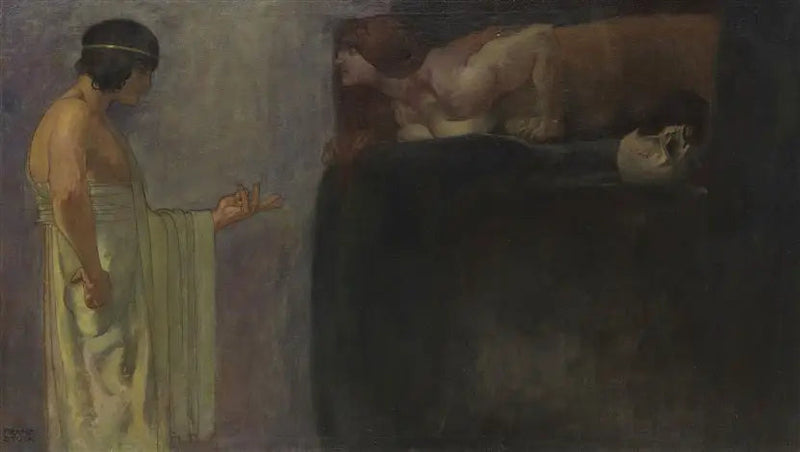 Ødipus løser Sfinksens gåde - Franz von Stuck