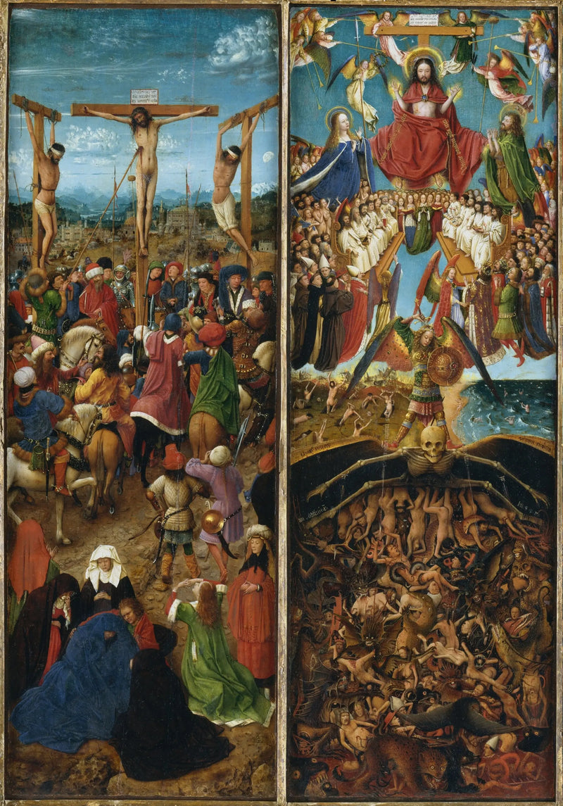 Diptyk af Korsfæstelsen og Den Sidste Dom - Jan van Eyck