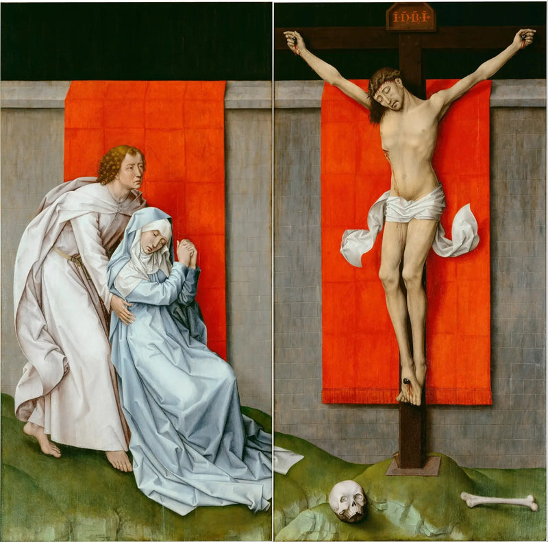 Diptyk af Kristus på korset - Rogier van der Weyden