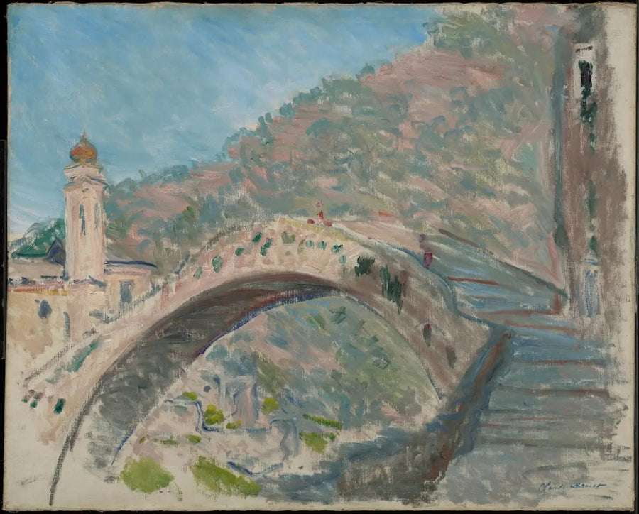 Dolceacqua, den gamle bro over Nervia - Claude Monet