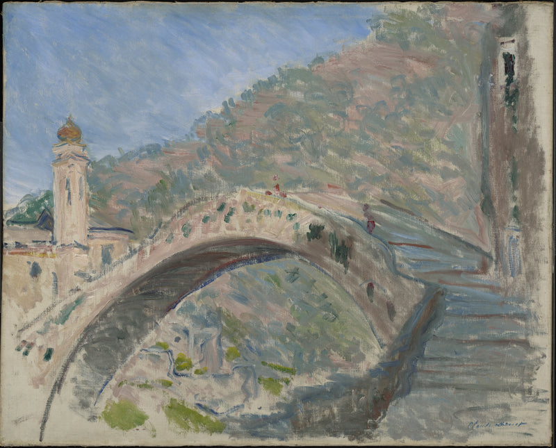 Dolceacqua, den gamle bro over Nervia - Claude Monet