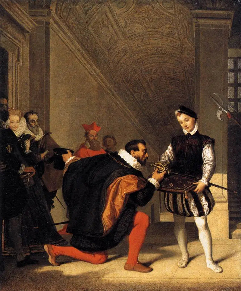 Don Pedro de Tolède kysser sværdet af Henri IV - Jean-Auguste-Dominique Ingres