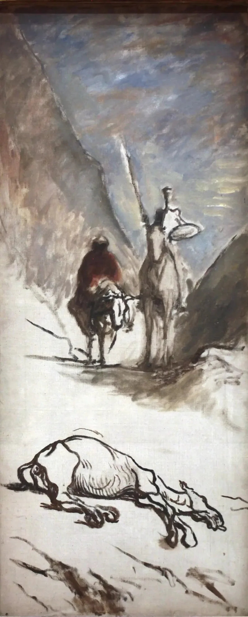 Don Quichotte og den døde muldvarp - Honoré Daumier