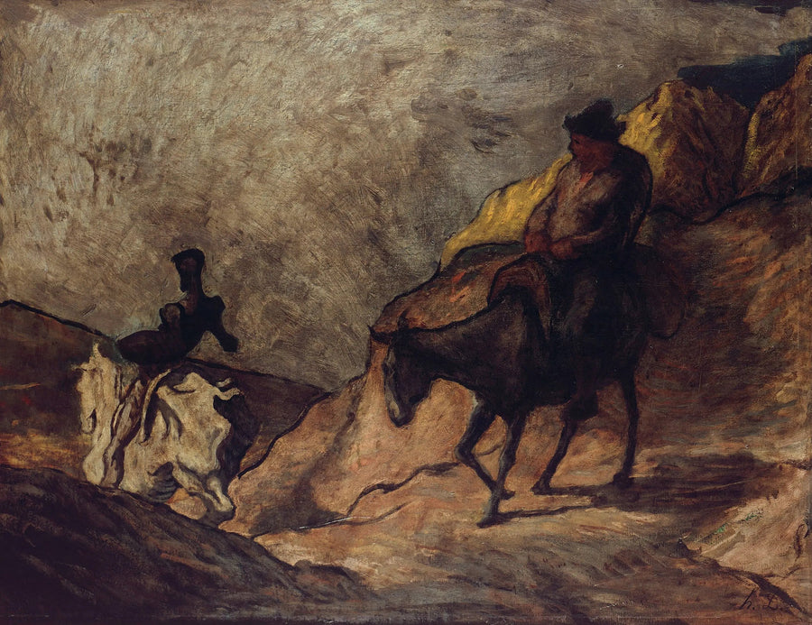 Don Quichotte og Sancho Pansa - Honoré Daumier