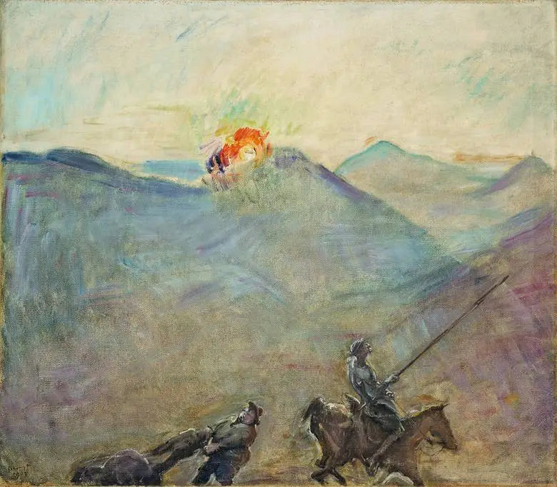 Don Quichotte og Sancho Pansa - Max Slevogt