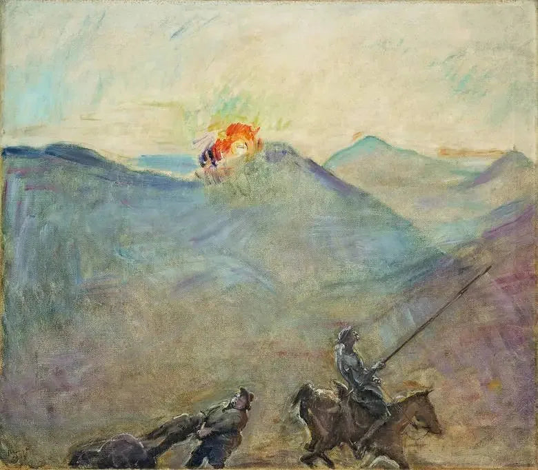 Don Quichotte og Sancho Pansa - Max Slevogt