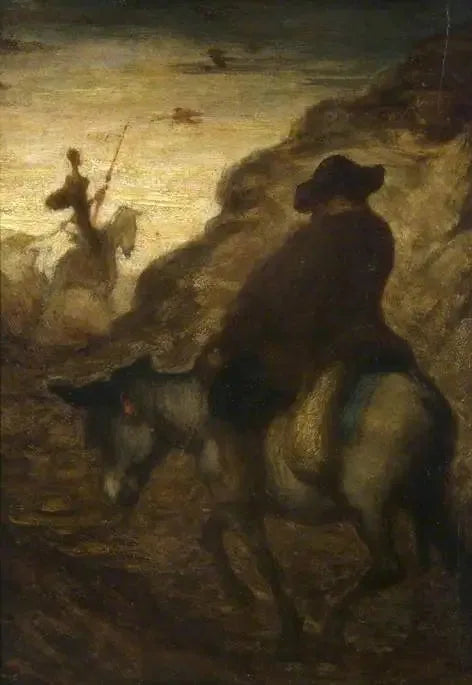 Don Quichotte og Sancho Panza - Honoré Daumier