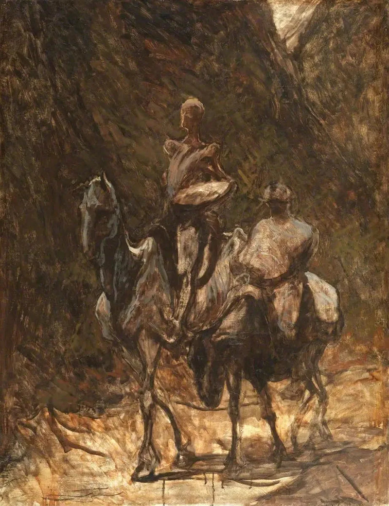 Don Quichotte og Sancho Panza - Honoré Daumier