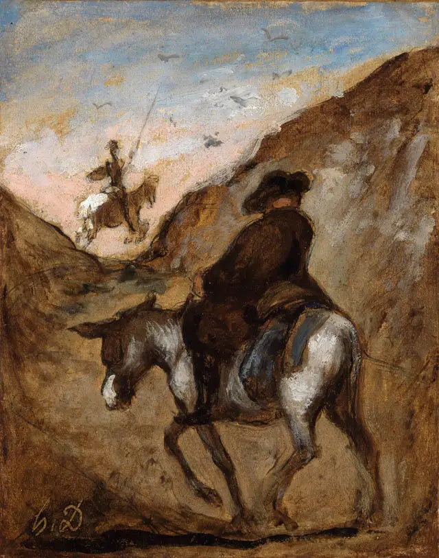 Don Quichotte og Sancho Panza - Honoré Daumier