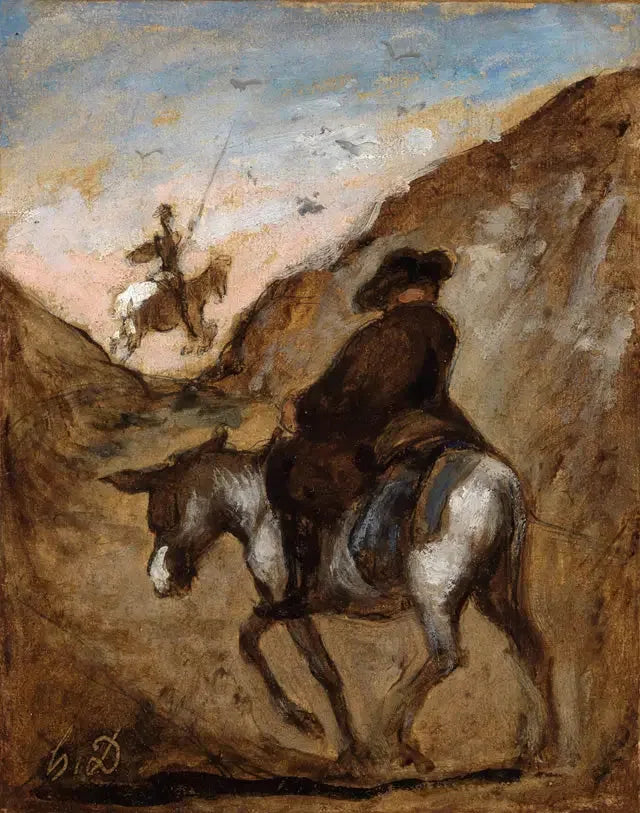 Don Quichotte og Sancho Panza - Honoré Daumier