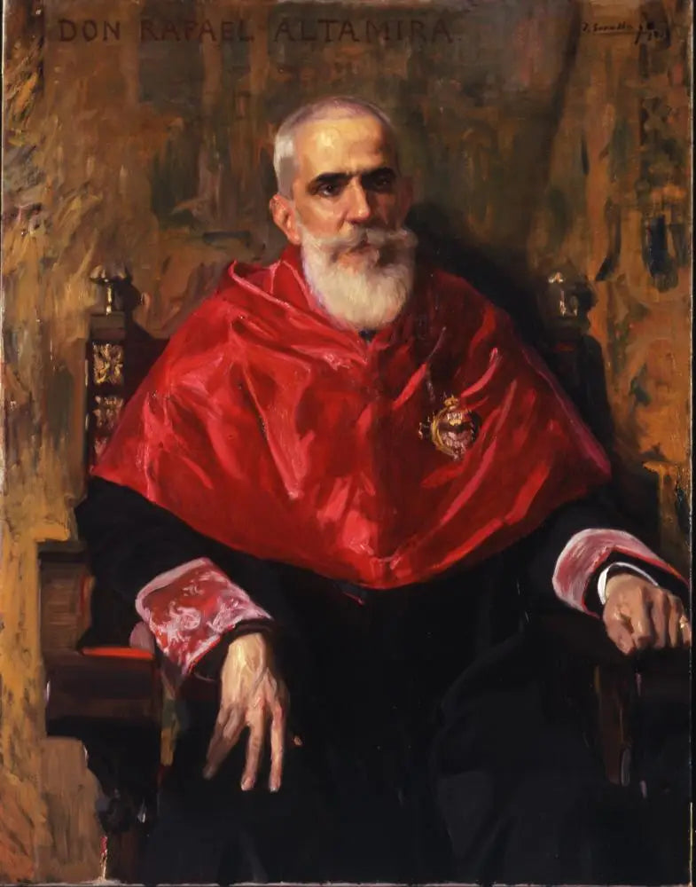 Reproduction du tableau « Don Rafael Altamira y Crevea - Joaquín Sorolla » par Alpha Reproduction en peinture à l’huile