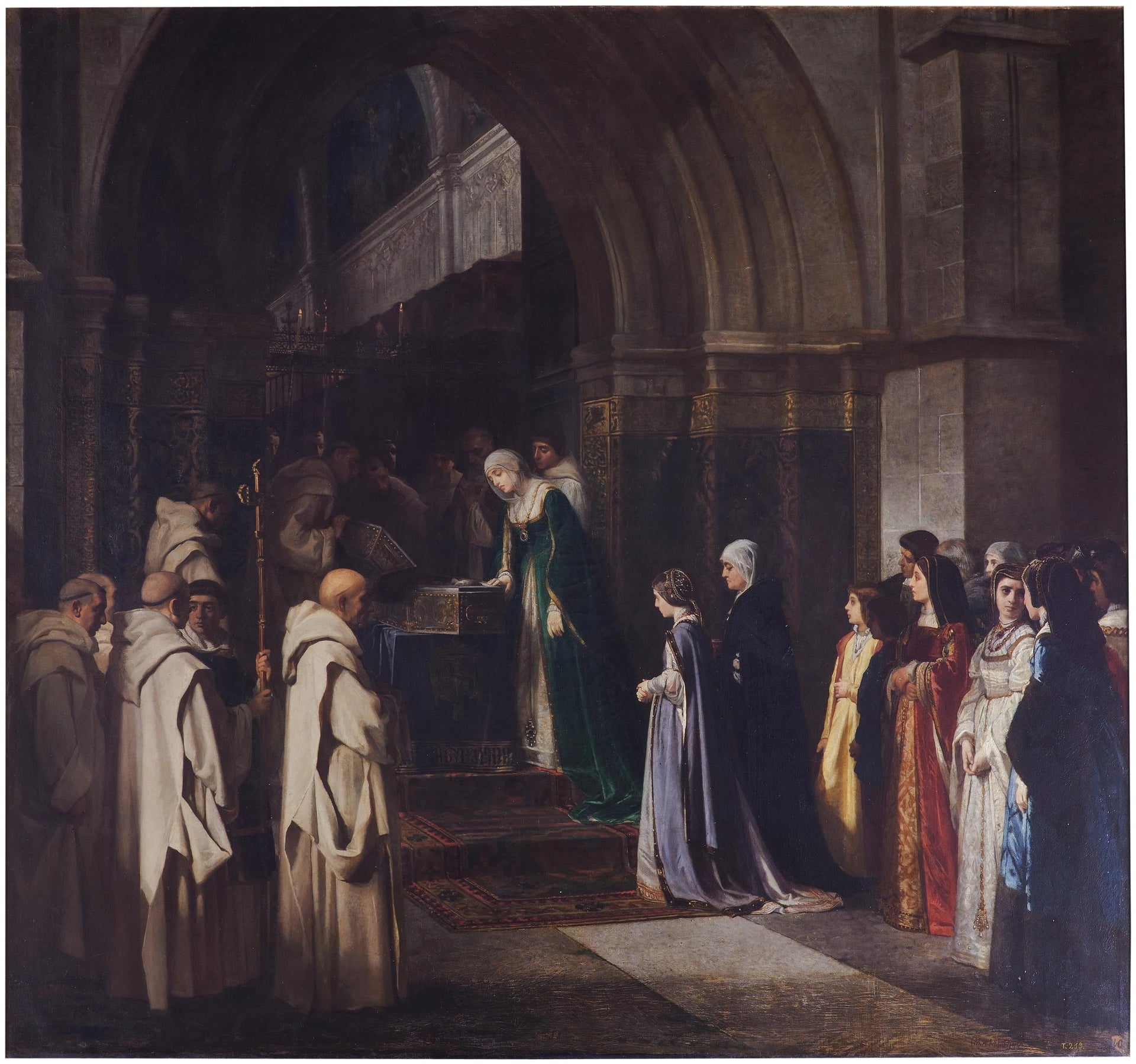 Doña Isabel la Católica à la Chartreuse de Miraflores - Luis Alvarez Catalá
