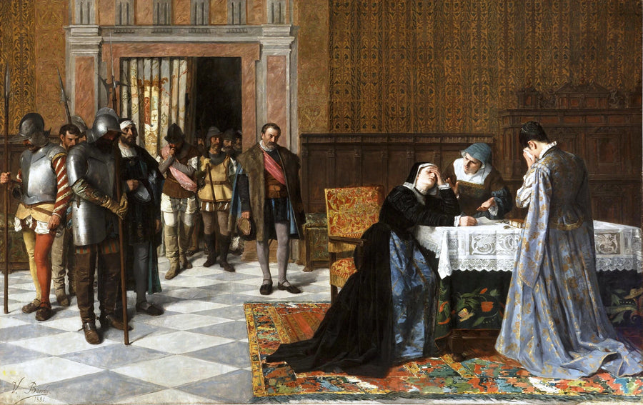 Doña María Pacheco de Padilla d'après Villalar - Vicente Borrás y Mompó