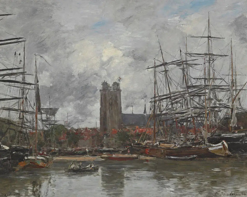 Dordrecht - Udsigt over havnen - Eugène Boudin