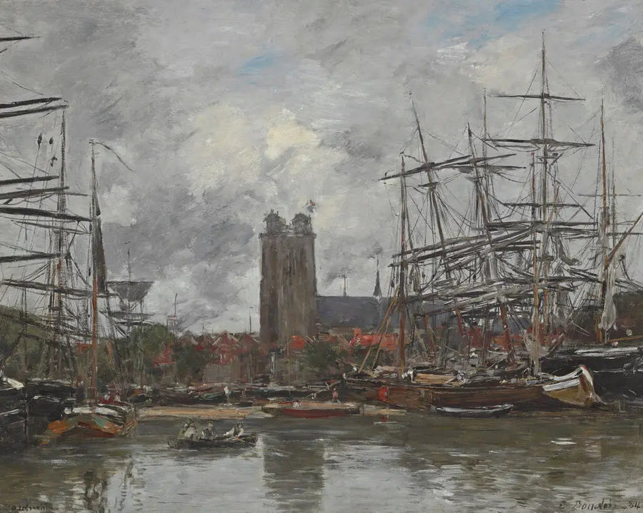 Dordrecht - Udsigt over havnen - Eugène Boudin