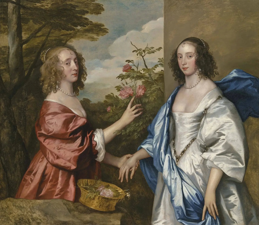 Dobbeltportræt af Anne, grevinde af Manchester, og hendes datter Anne Cavendish, Lady Rich - Antoine van Dyck
