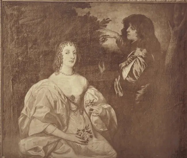 Dobbeltportræt af Anne Sophia, grevinde af Carnarvon (-1695) med sin bror Philip Herbert, 5. greve af Pembroke, 2. greve af Montgomery (1621-1669) - Antoine van Dyck