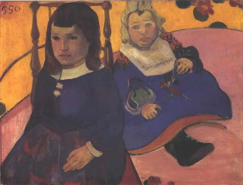 Dobbeltportræt af børn - Paul Gauguin